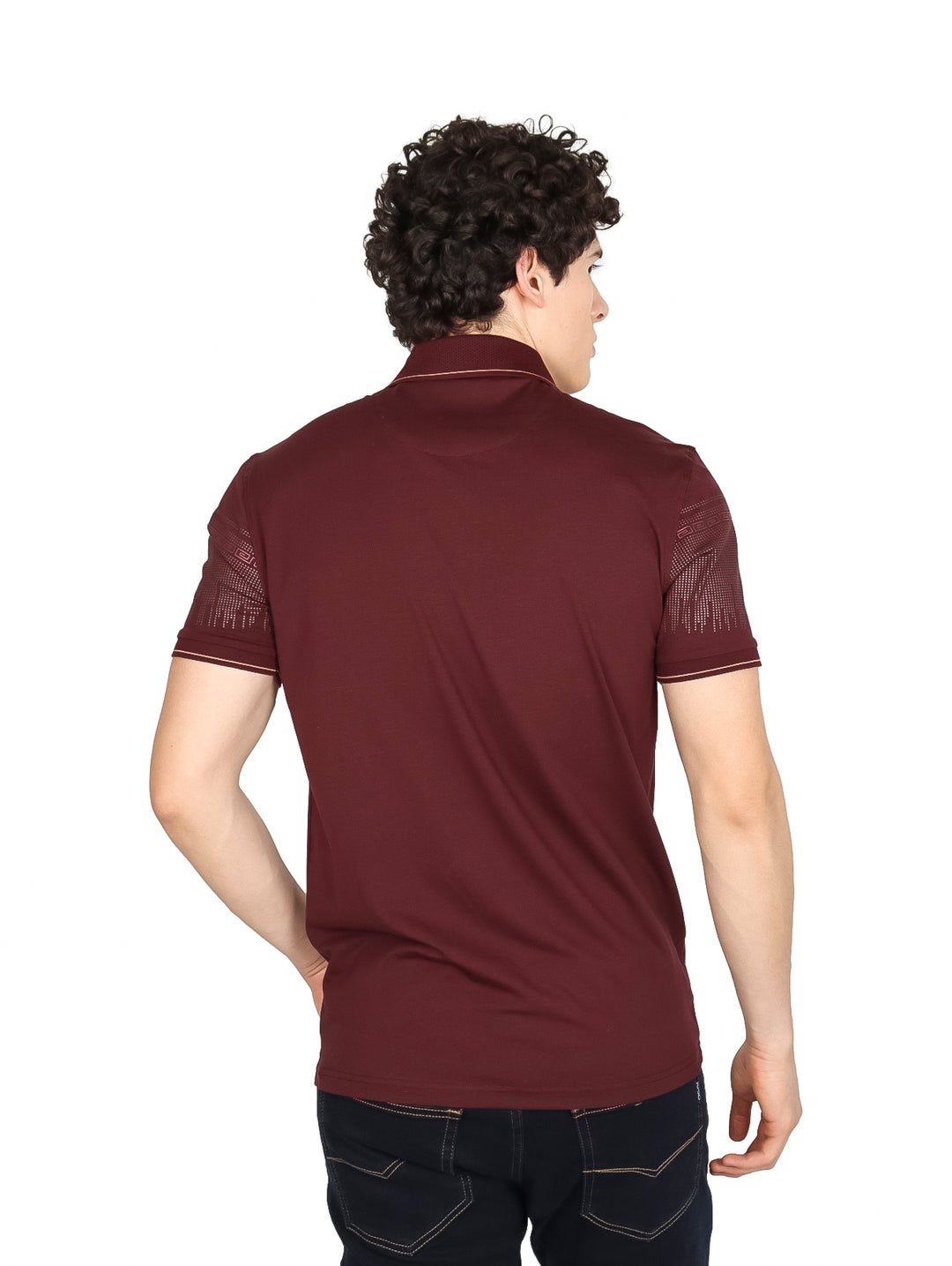 Playera Polo Pavini Burgundy para Hombre