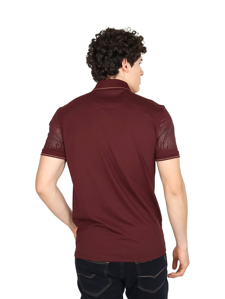 Playera Polo Pavini Burgundy para Hombre