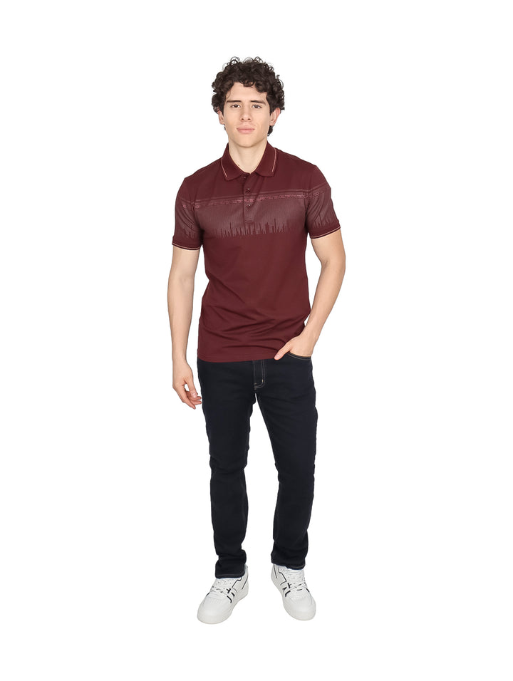 Playera Polo Pavini Burgundy para Hombre