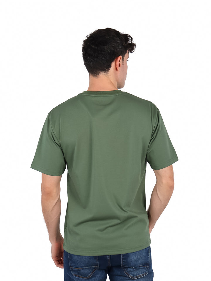 Playera Moda Pritex Oversize Verde Militar para Hombre