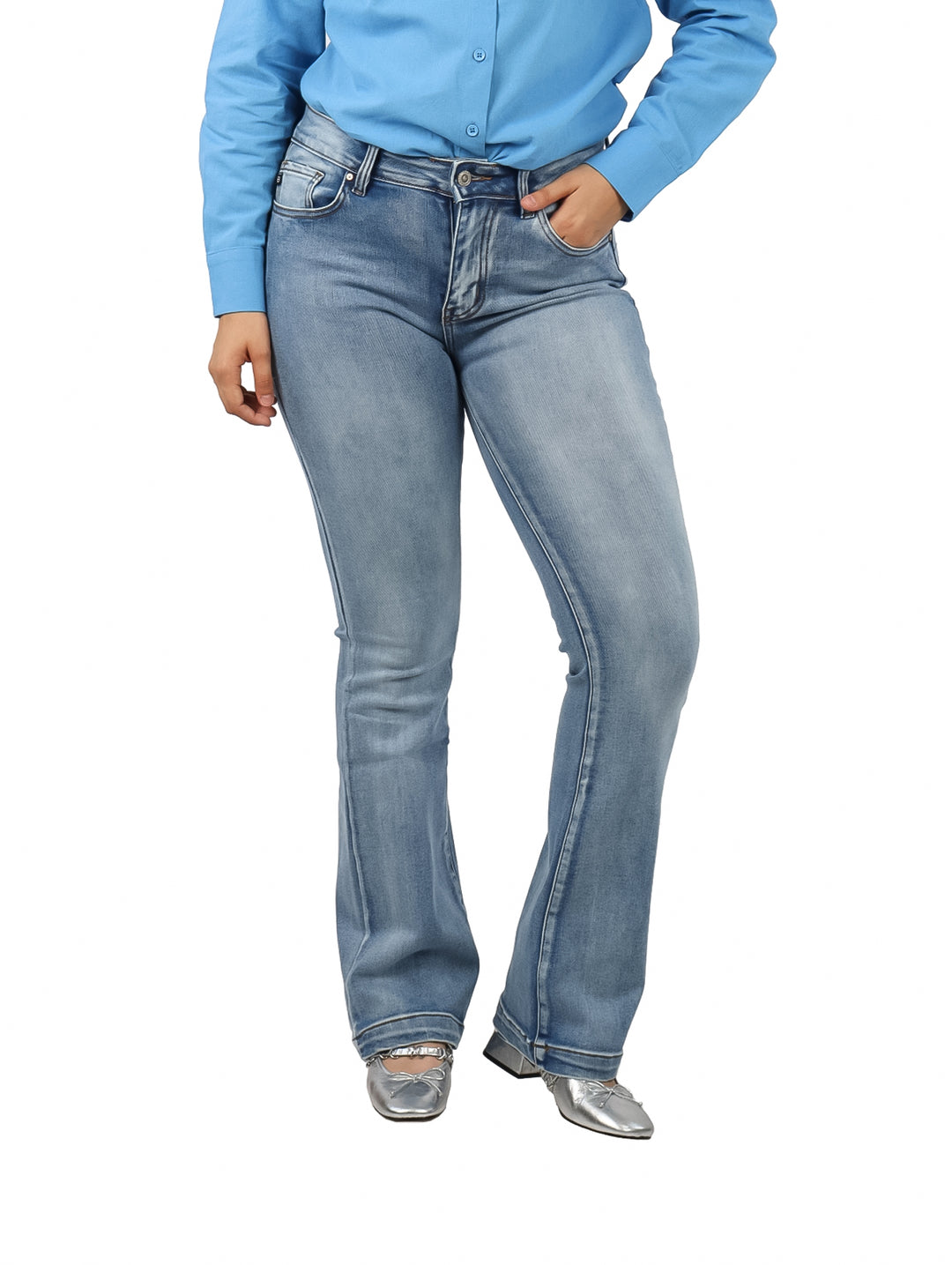 Pantalón Be-lu Acampanado Doble Stone para Mujer