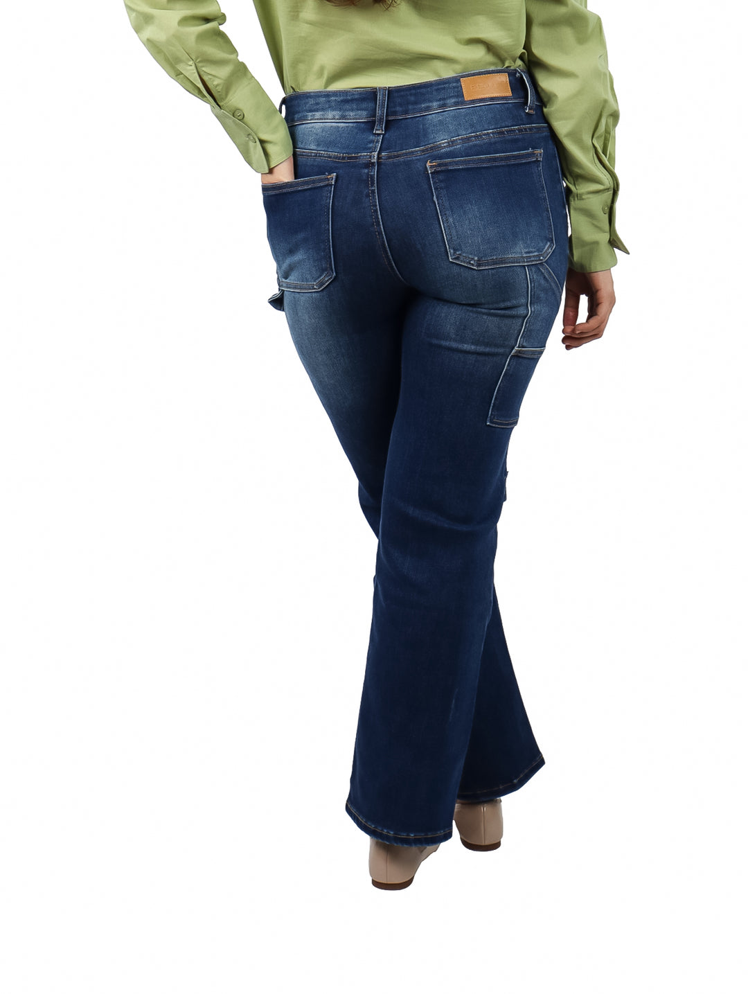 Jeans Cargo BE-LU Color Stone para Mujer