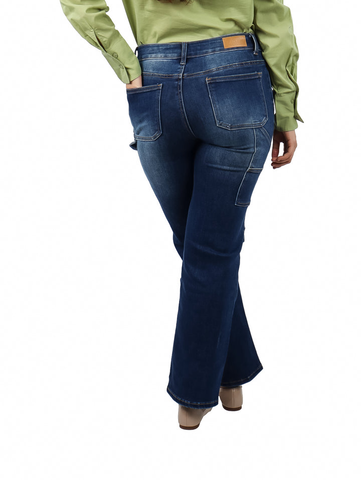 Jeans Cargo BE-LU Color Stone para Mujer