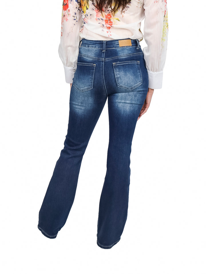 Jeans BE-LU Bootcut Stone Oscuro para Mujer