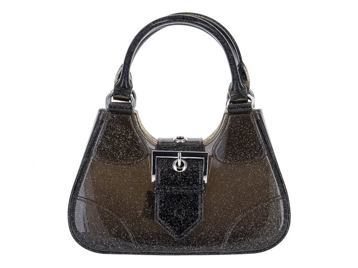 Bolso de Hombro ROZE Negro Glitter para Mujer