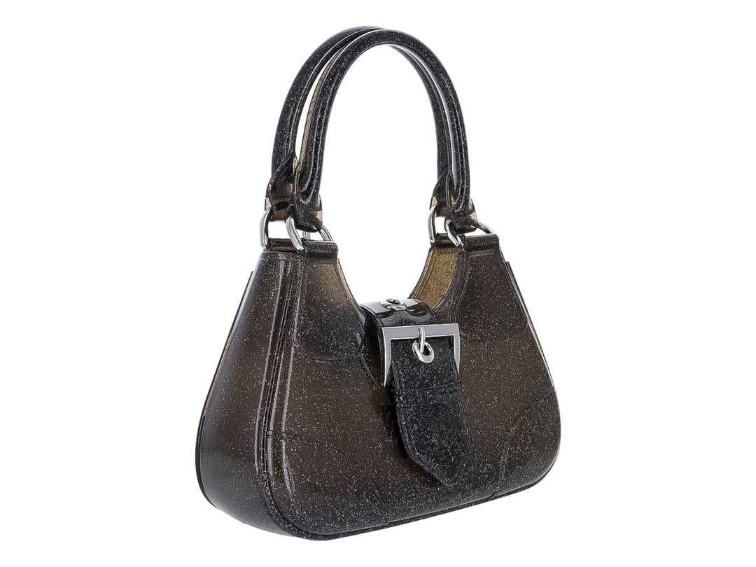 Bolso de Hombro ROZE Negro Glitter para Mujer