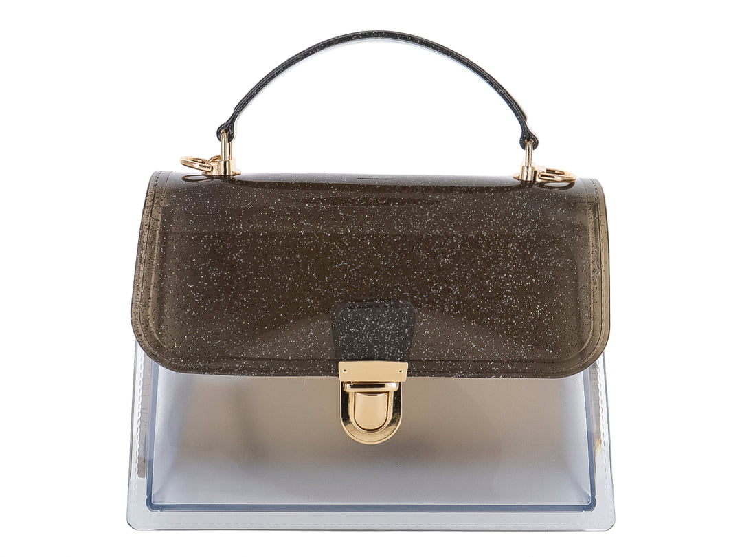 Bolso de Mano ROZE Negro Glitter para Mujer