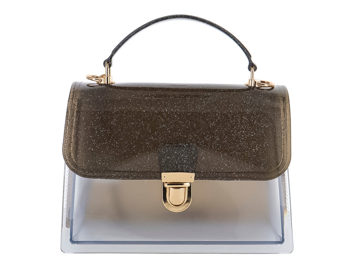 Bolso de Mano ROZE Negro Glitter para Mujer
