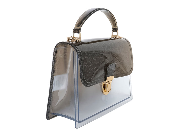 Bolso de Mano ROZE Negro Glitter para Mujer