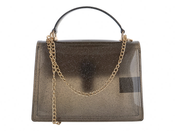 Bolso de Mano ROZE Negro Glitter para Mujer