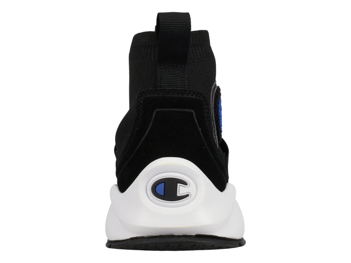 Tenis deportivos Champion color negro con suela blanca y diseño slip-on.