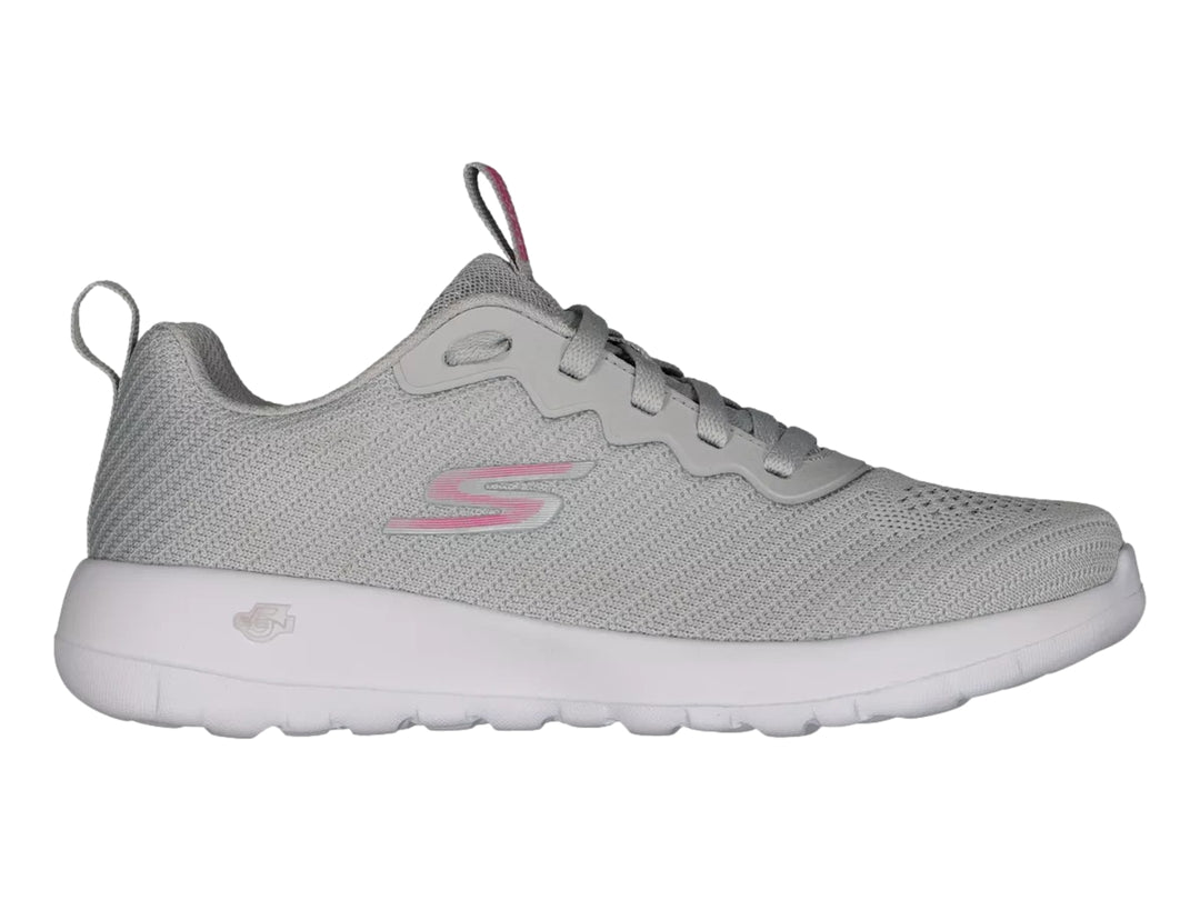 Tenis Skechers Go Walk Joy Gris y Rosa para Mujer