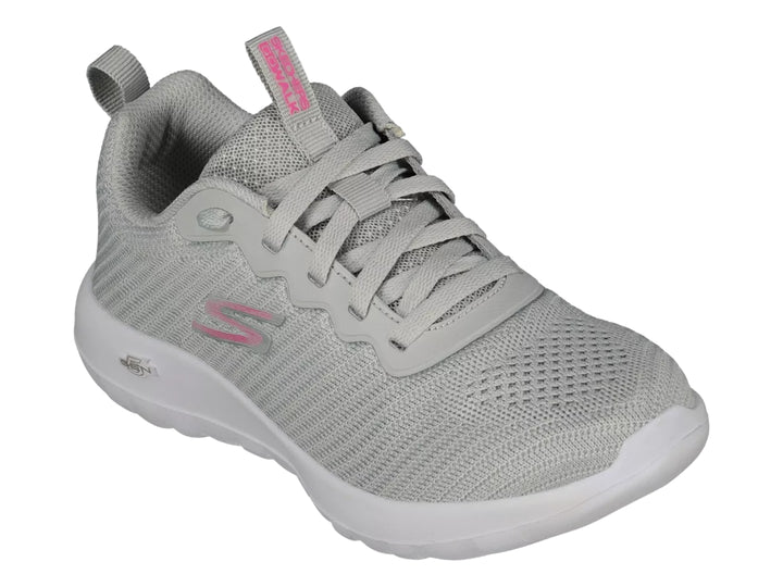 Tenis Skechers Go Walk Joy Gris y Rosa para Mujer