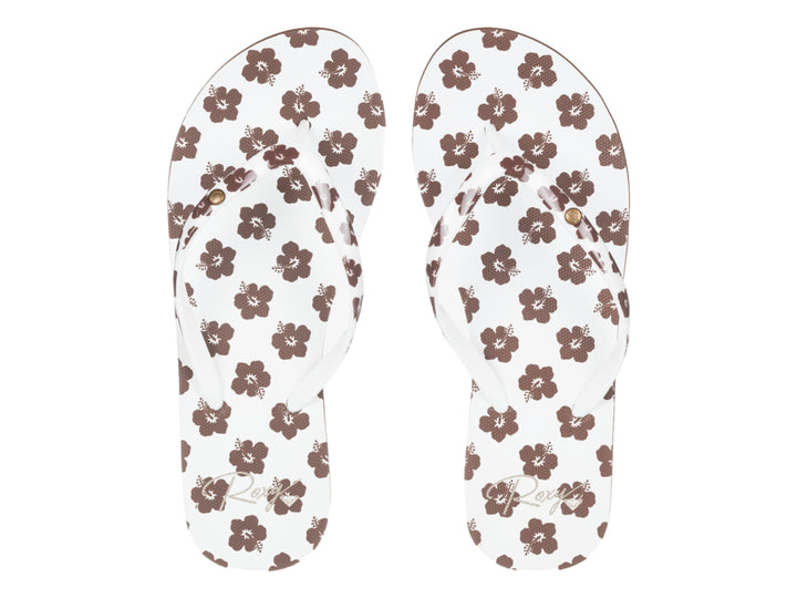Sandalias Roxy Portofino III Café y Blanco para Mujer