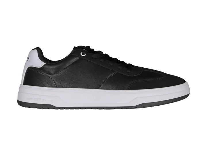 Tenis deportivos Charly en color negro con suela blanca y detalles minimalistas.