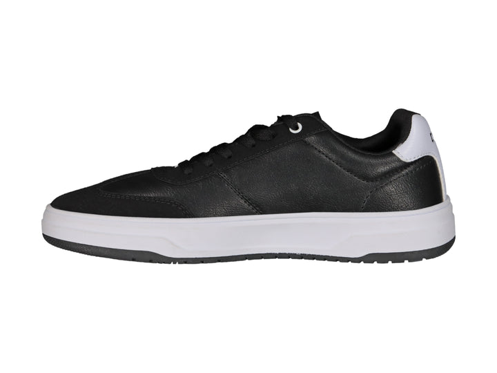 Tenis deportivos Charly en color negro con suela blanca y detalles minimalistas.