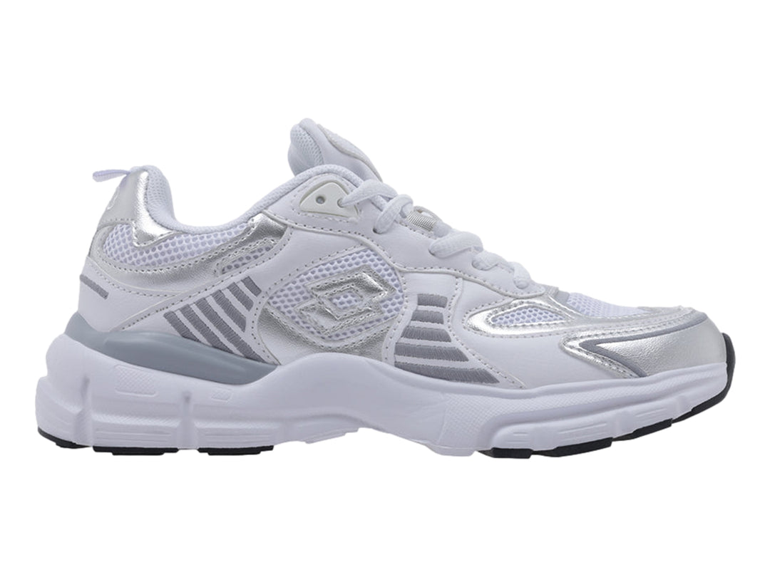 Tenis Lotto Renai Blanco y Plata para Mujer