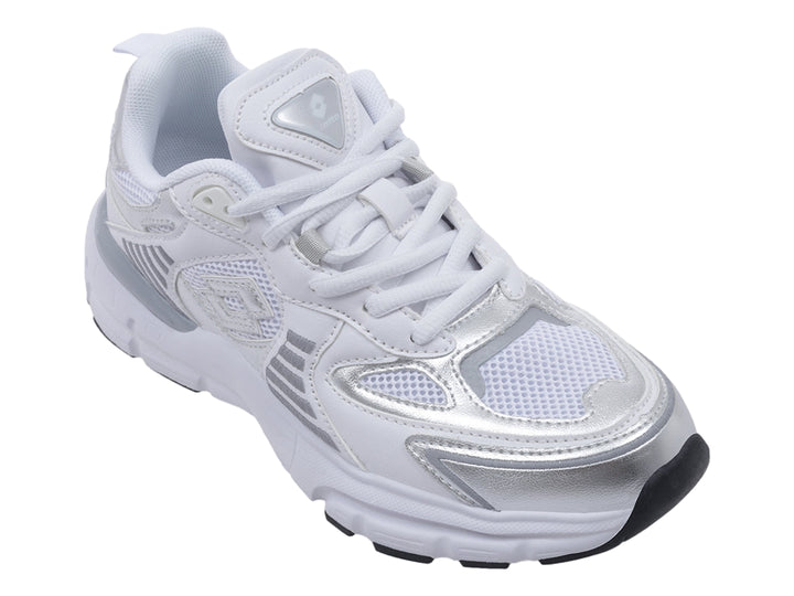 Tenis Lotto Renai Blanco y Plata para Mujer