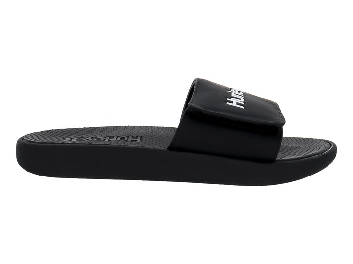 Sandalia Hurley Silva color negro para hombre con correa ancha y suela ergonómica.
