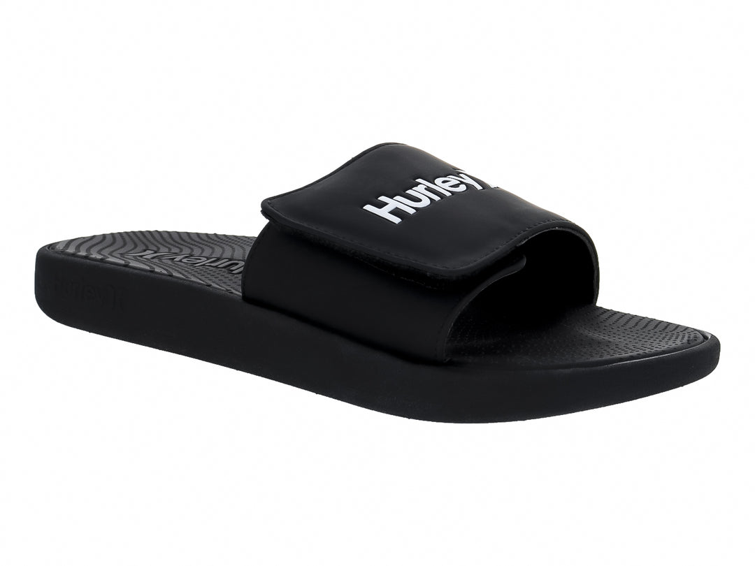 Sandalia Hurley Silva color negro para hombre con correa ancha y suela ergonómica.