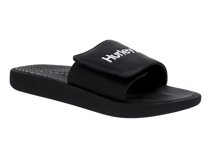 Sandalia Hurley Silva color negro para hombre con correa ancha y suela ergonómica.