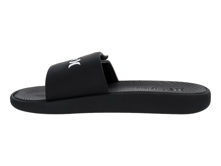 Sandalia Hurley Silva color negro para hombre con correa ancha y suela ergonómica.