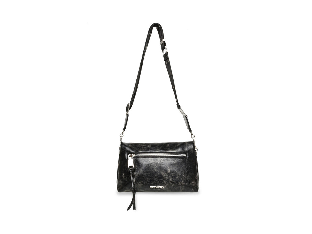 Bolsa de Hombro Steve Madden Bzaggy Negro Plata para Mujer
