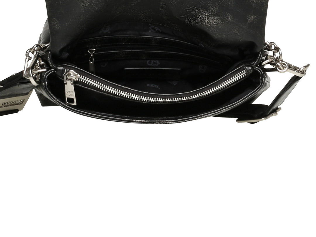 Bolsa de Hombro Steve Madden Bzaggy Negro Plata para Mujer