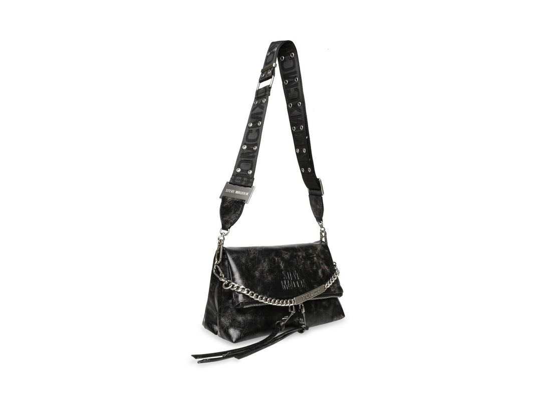 Bolsa de Hombro Steve Madden Bzaggy Negro Plata para Mujer