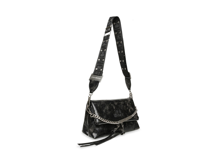 Bolsa de Hombro Steve Madden Bzaggy Negro Plata para Mujer