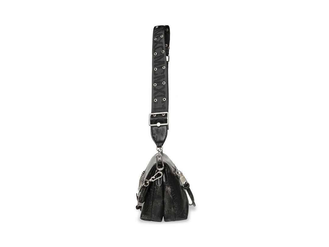 Bolsa de Hombro Steve Madden Bzaggy Negro Plata para Mujer