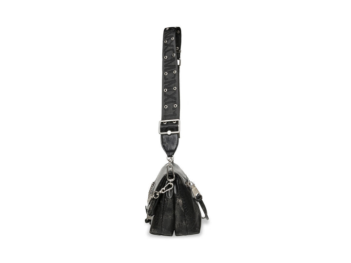 Bolsa de Hombro Steve Madden Bzaggy Negro Plata para Mujer