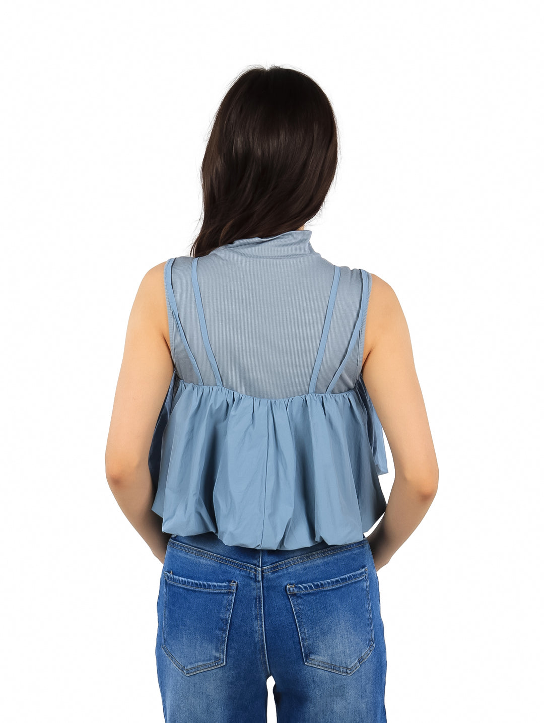Blusa Globo ROZE Color Blue Grey para Mujer