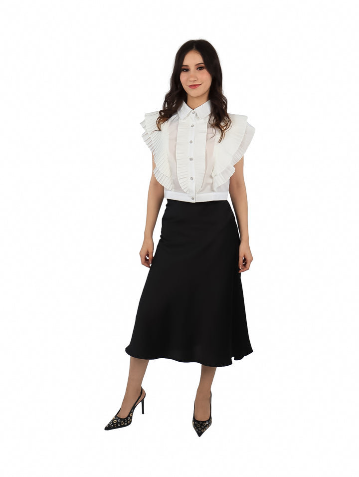 Falda ATOK Satín Negro para Mujer