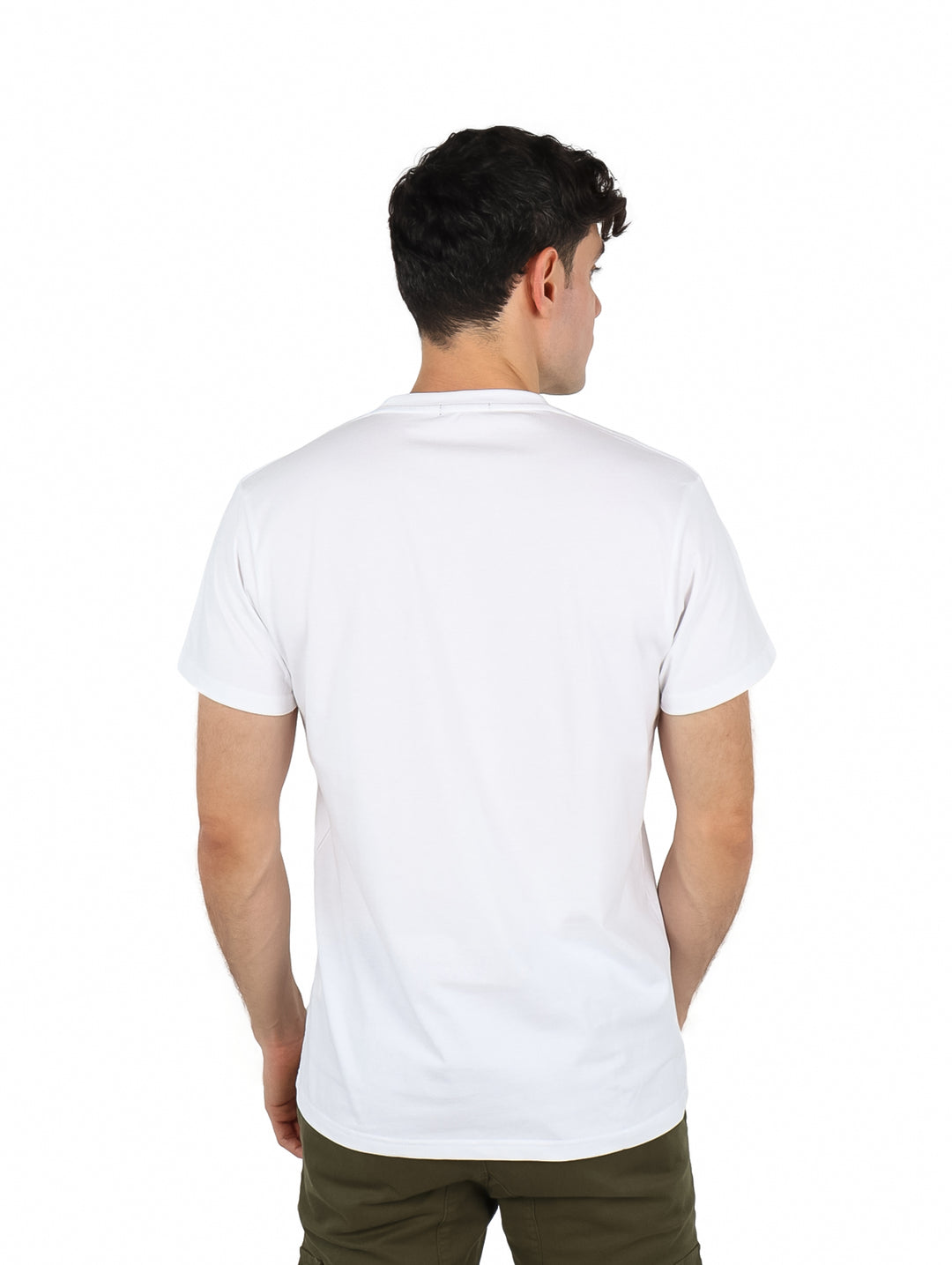 Playera Básica ATOK Blanca Cuello Redondo para Hombre