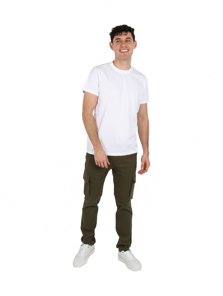 Playera Básica ATOK Blanca Cuello Redondo para Hombre