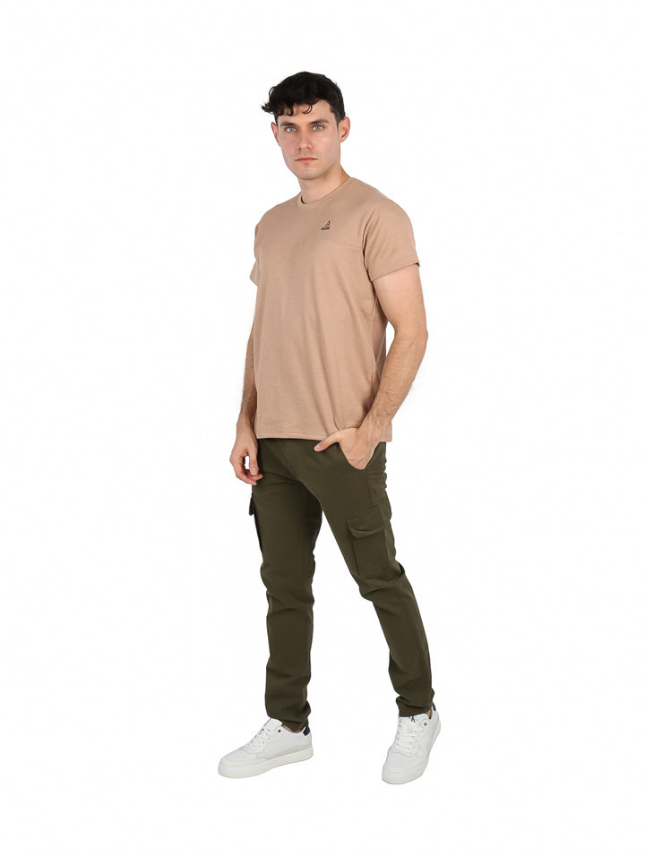 Playera ATOK Beige con Textura para Hombre