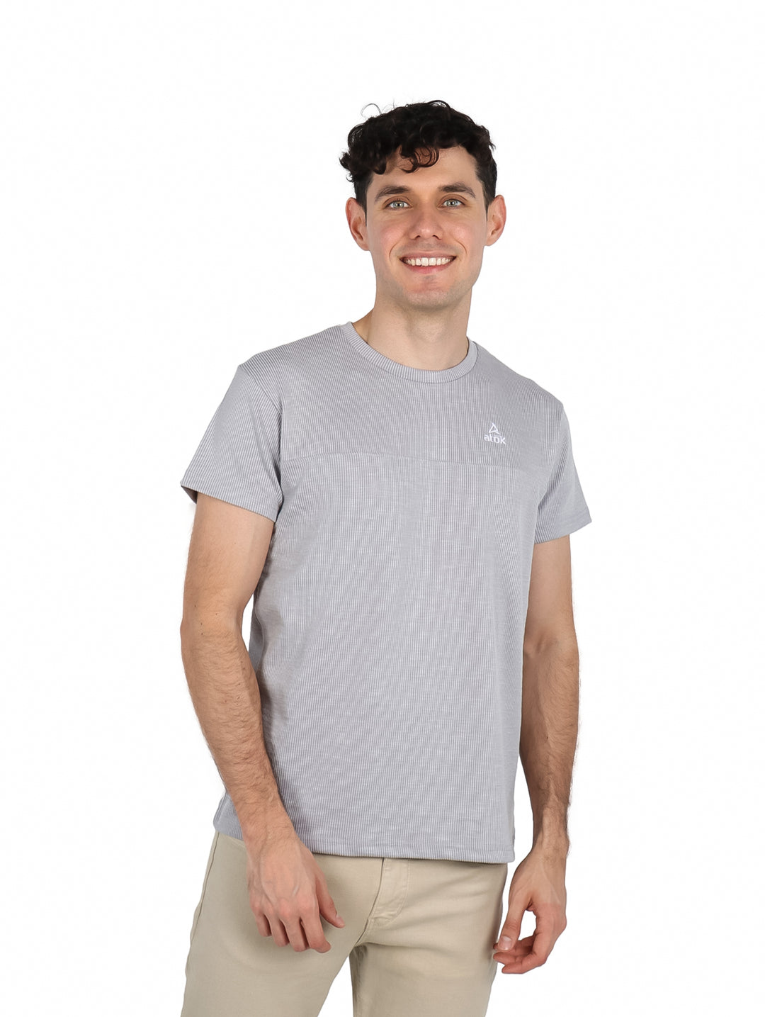 Playera ATOK Gris Texturizada para Hombre