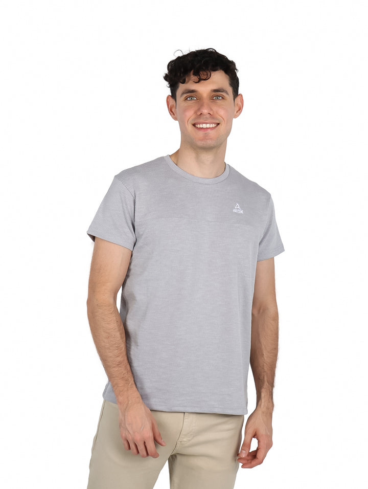 Playera ATOK Gris Texturizada para Hombre