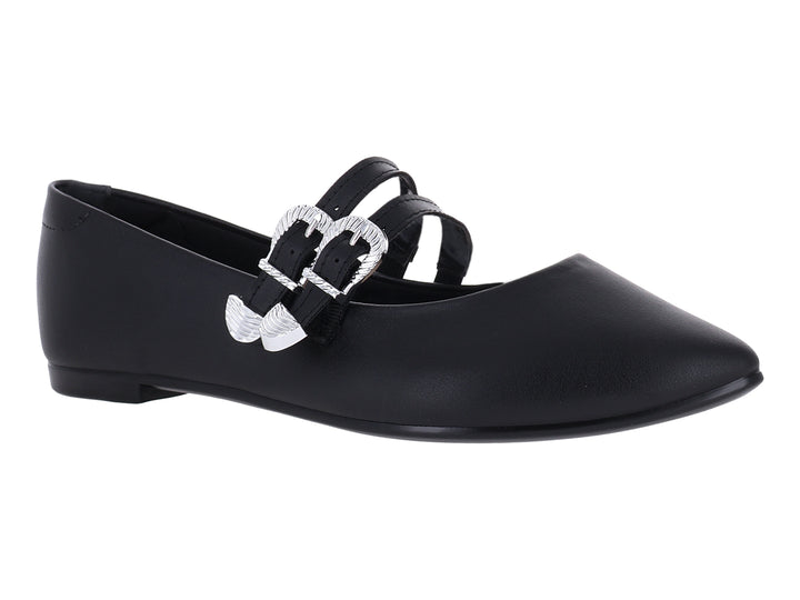 Zapatos Flats Ballerinas Moleca Negro para Mujer