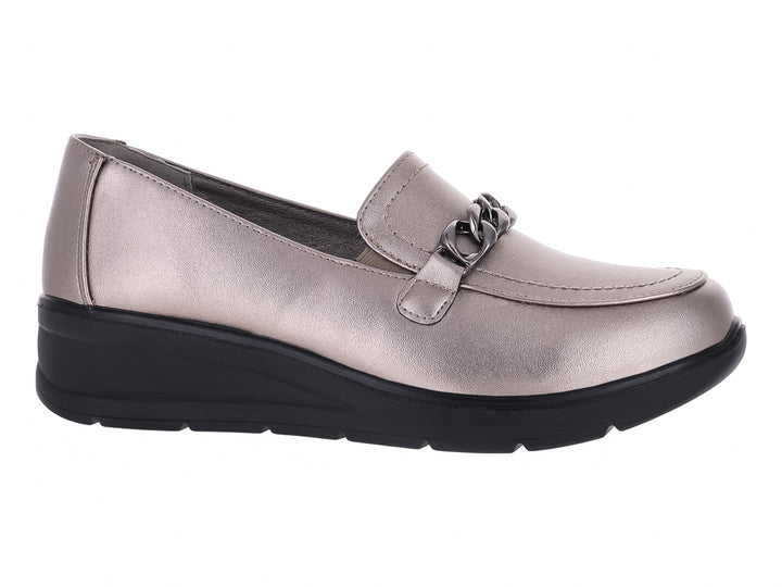 Mocasines Monissima Color Pewter para Mujer
