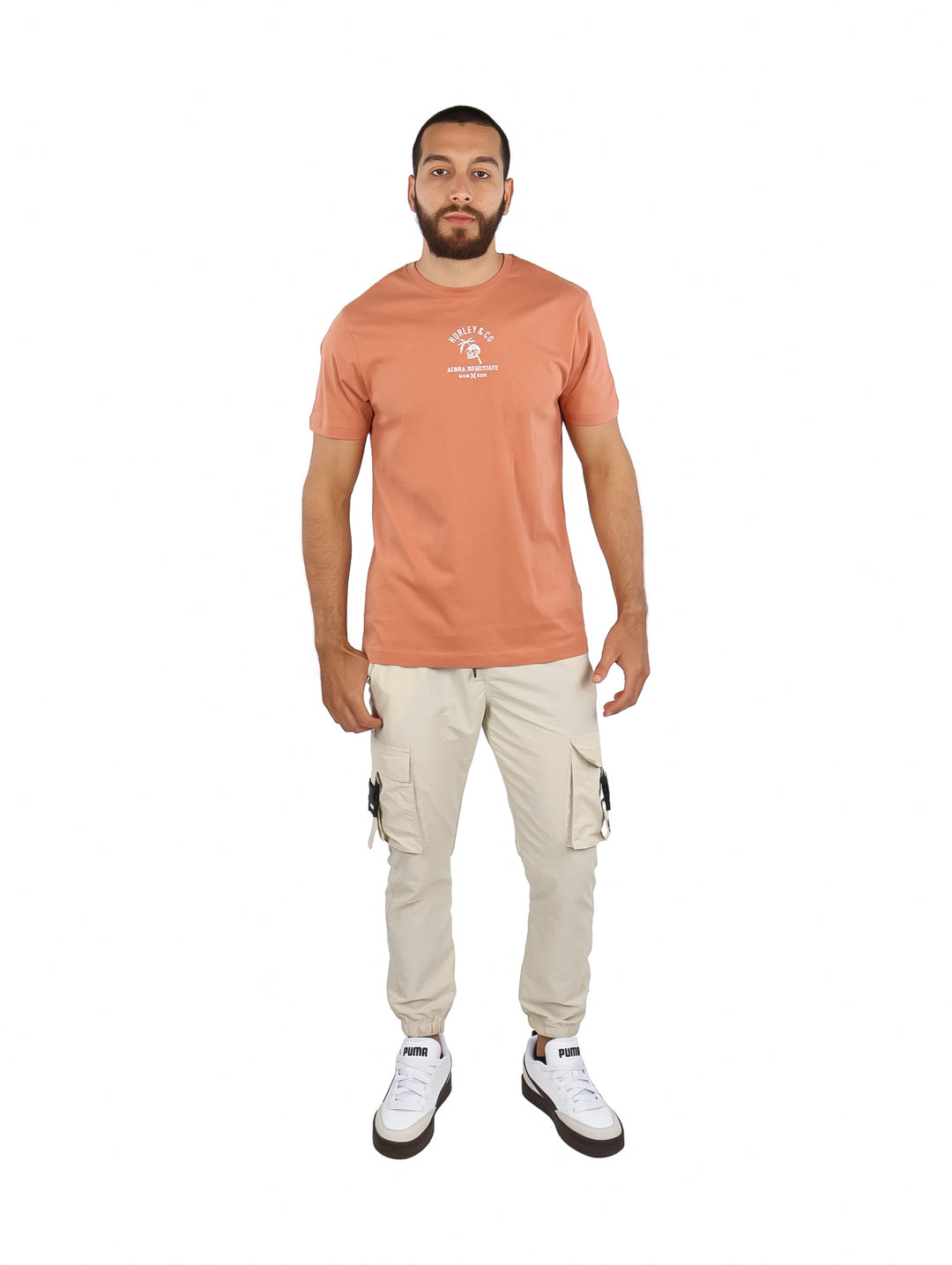 Playera Hurley Aloha Manga Corta Color Martian Rust