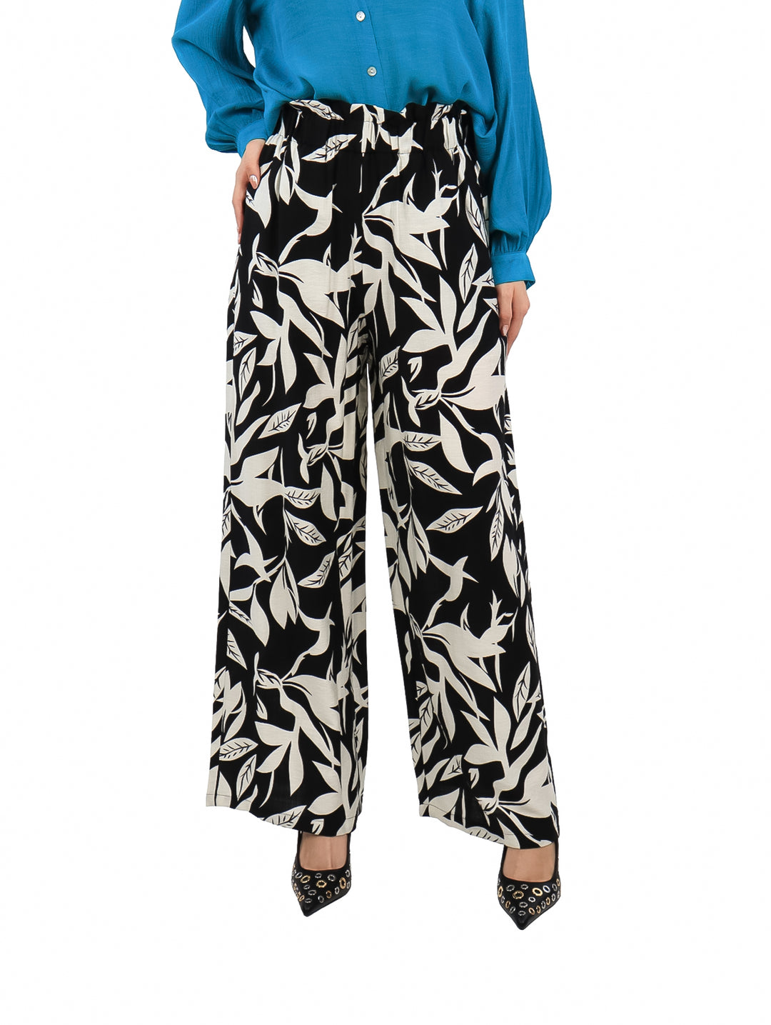 Pantalón ATOK Estampado Blanco y Negro para Mujer
