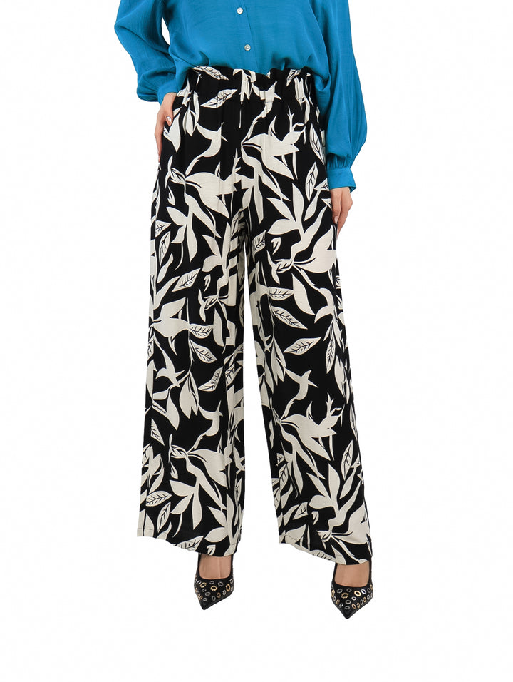 Pantalón ATOK Estampado Blanco y Negro para Mujer