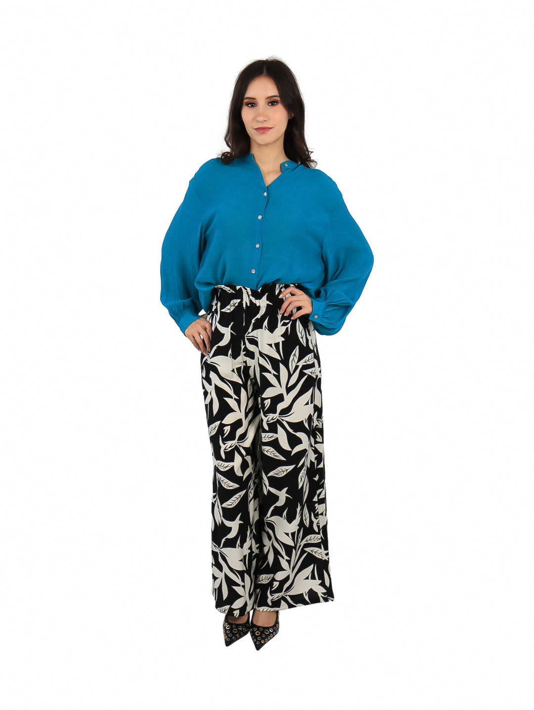 Pantalón ATOK Estampado Blanco y Negro para Mujer