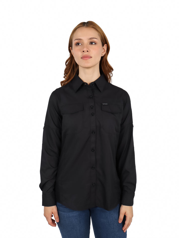 Camisa UNGA Outdoor Manga Larga Color Negro para Mujer