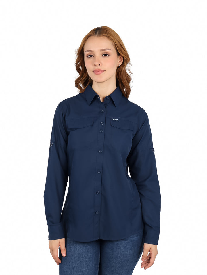 Camisa UNGA Outdoor Navy para Mujer