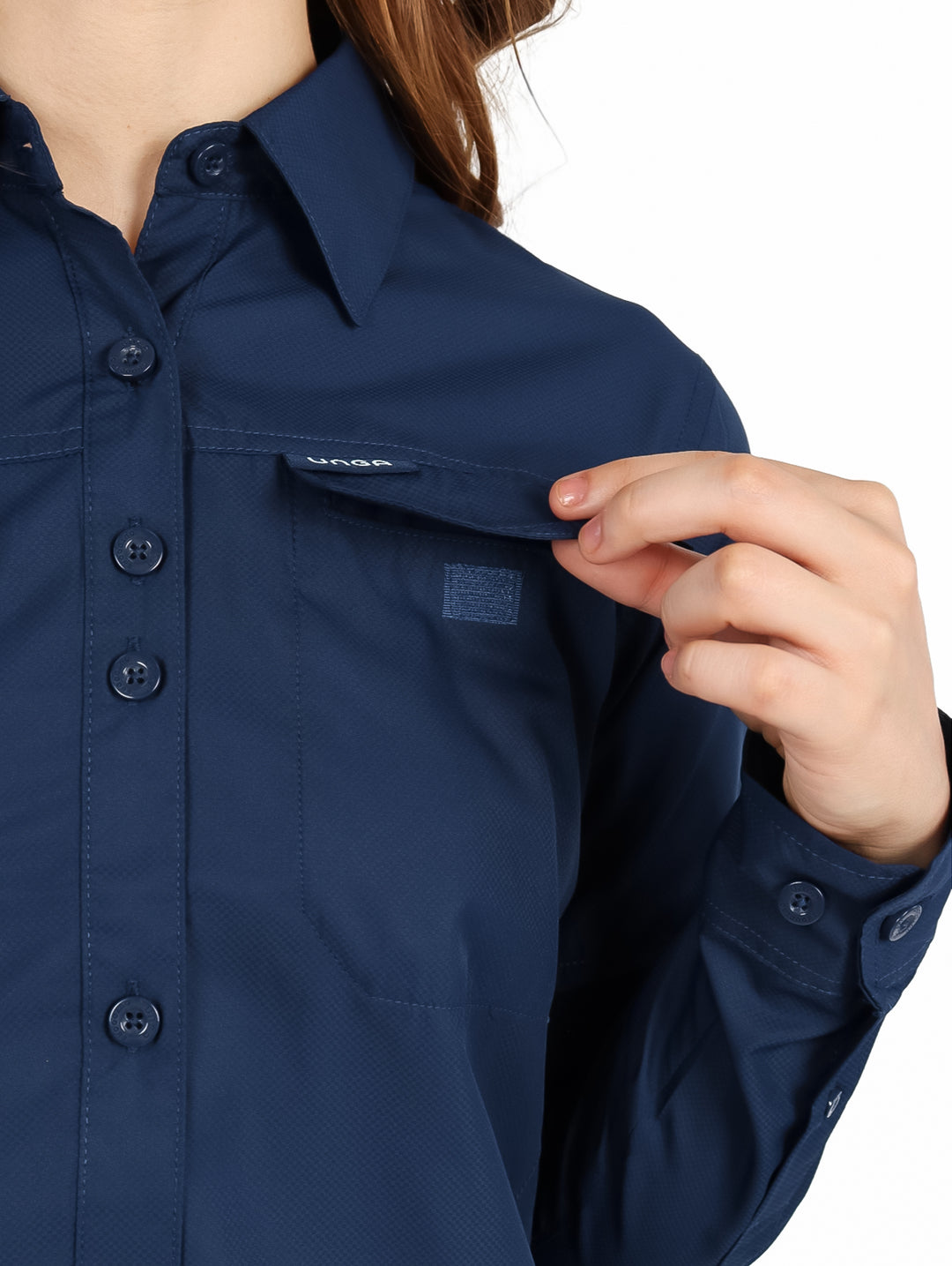 Camisa UNGA Outdoor Navy para Mujer