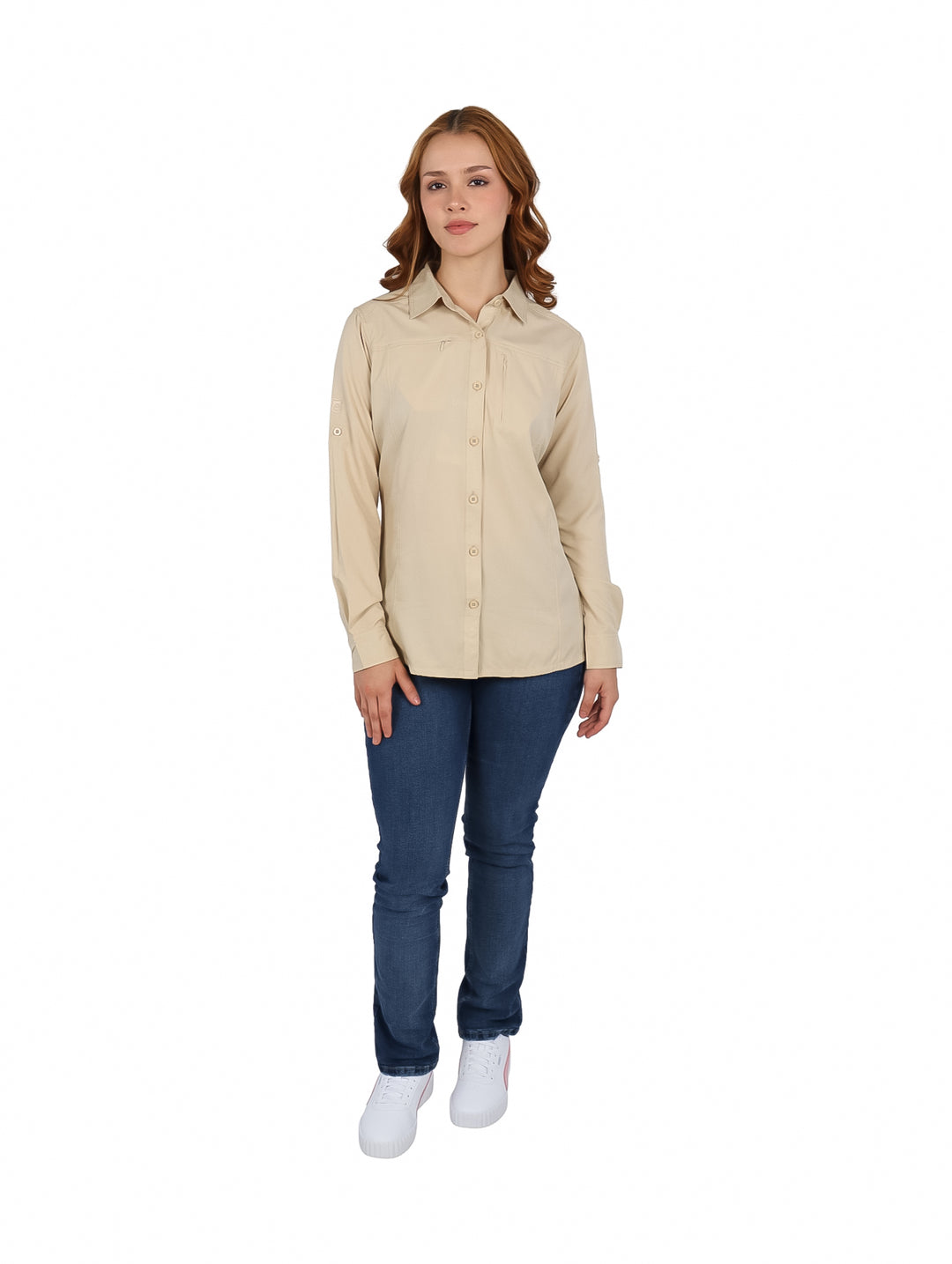 Camisa UNGA Outdoor Color Fossil para Mujer