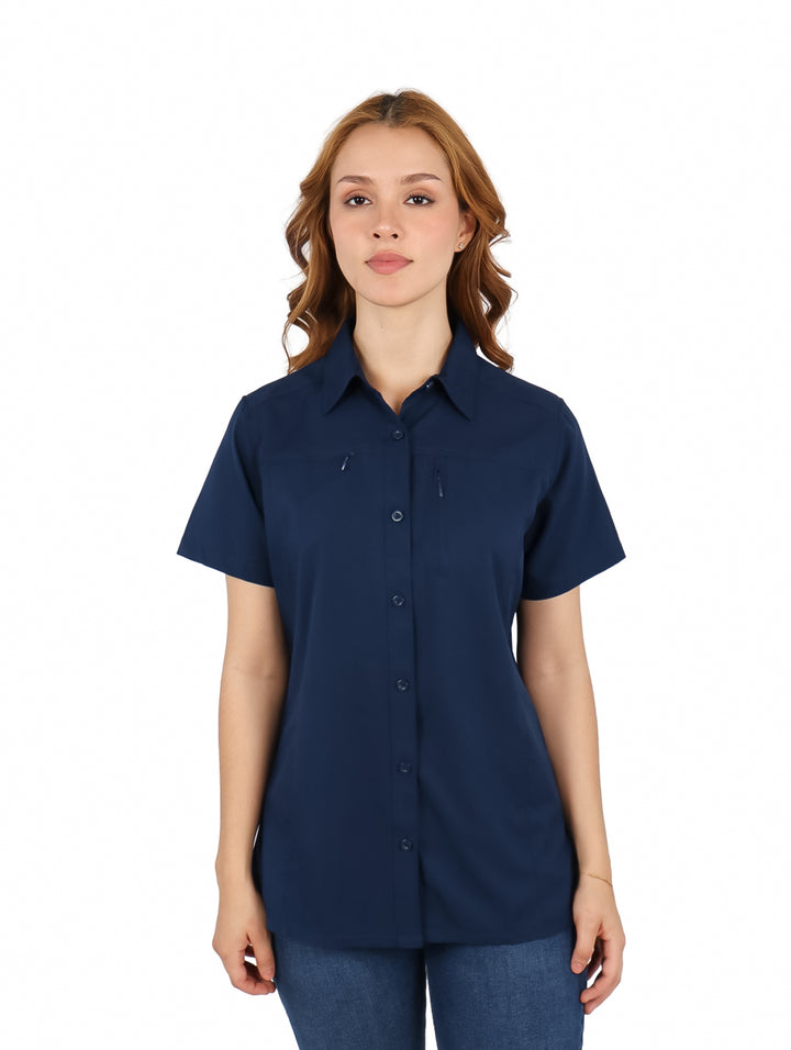 Camisa UNGA Manga Corta Navy para Mujer